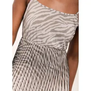 Mint Velvet Neutral Knit Layered Midi Dress